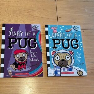 Scholastic Diary of a Pug Books - Pug’s Got Talent and Pug’s Snow Day
